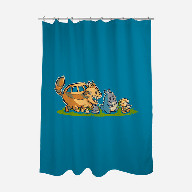 Follow Me-none polyester shower curtain-angus_pablo