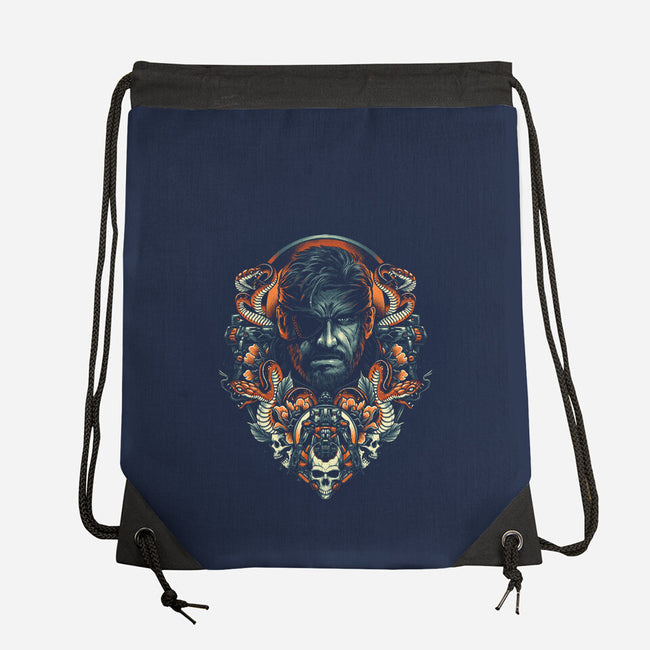 Emblem of The Snake-none drawstring bag-glitchygorilla