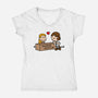 Office Love!-womens v-neck tee-Raffiti