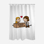 Office Love!-none polyester shower curtain-Raffiti
