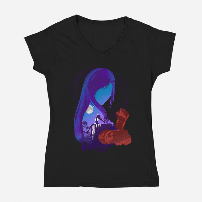 Childhood Friend-womens v-neck tee-hypertwenty