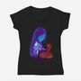 Childhood Friend-womens v-neck tee-hypertwenty