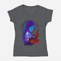 Childhood Friend-womens v-neck tee-hypertwenty