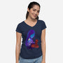 Childhood Friend-womens v-neck tee-hypertwenty