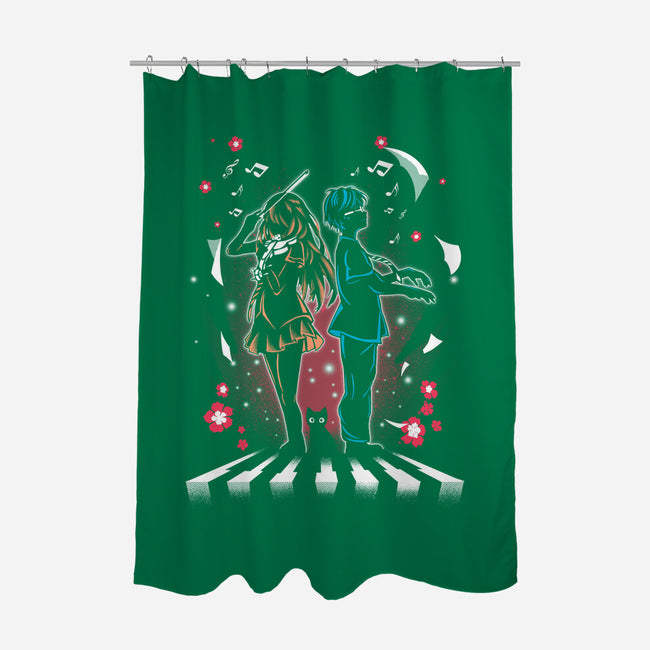 Lie In April-none polyester shower curtain-constantine2454