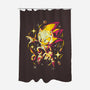 Chaos Is Power-none polyester shower curtain-Gazo1a