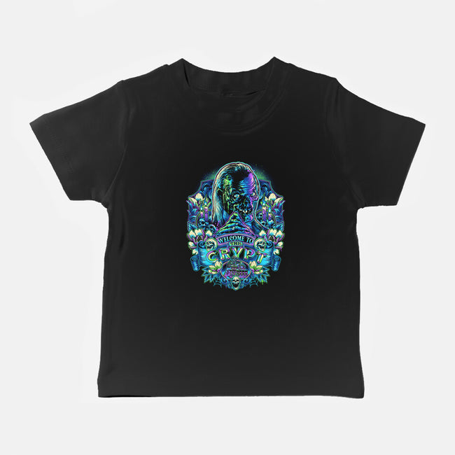 Welcome To The Crypt-baby basic tee-glitchygorilla