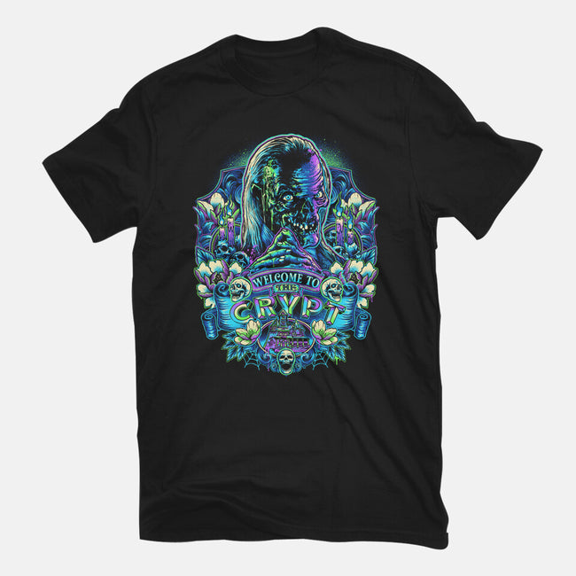 Welcome To The Crypt-womens fitted tee-glitchygorilla