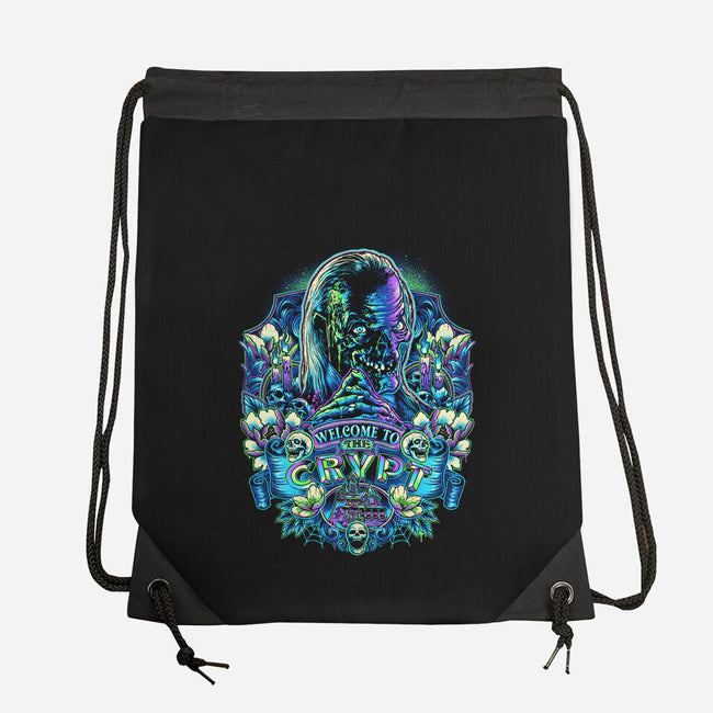Welcome To The Crypt-none drawstring bag-glitchygorilla