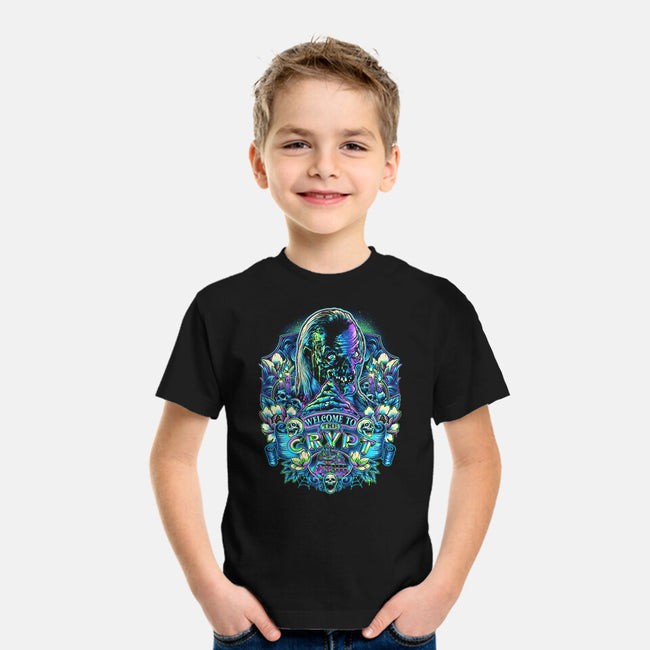Welcome To The Crypt-youth basic tee-glitchygorilla