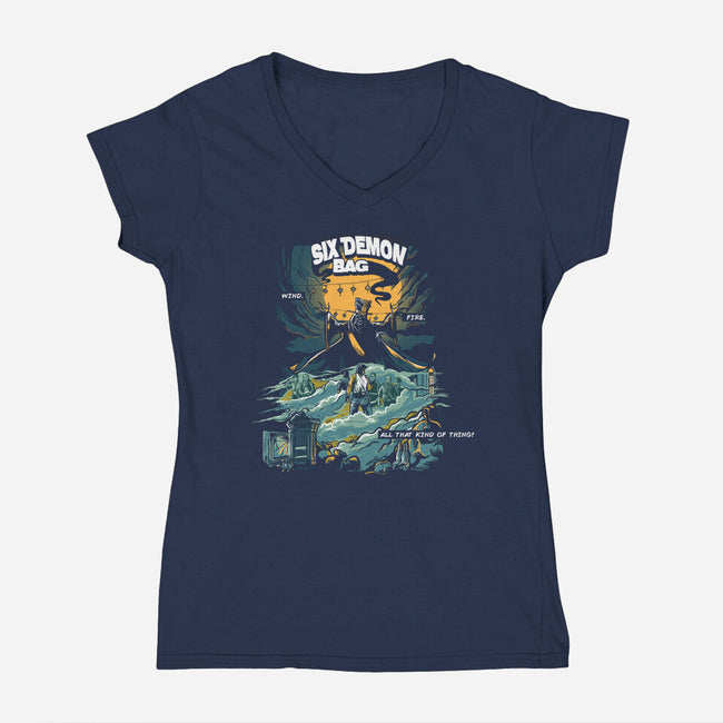 6 Demon-womens v-neck tee-AndreusD