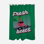 Fresh Beets-none polyester shower curtain-RoboMega