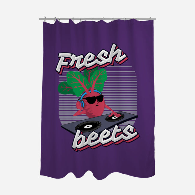 Fresh Beets-none polyester shower curtain-RoboMega