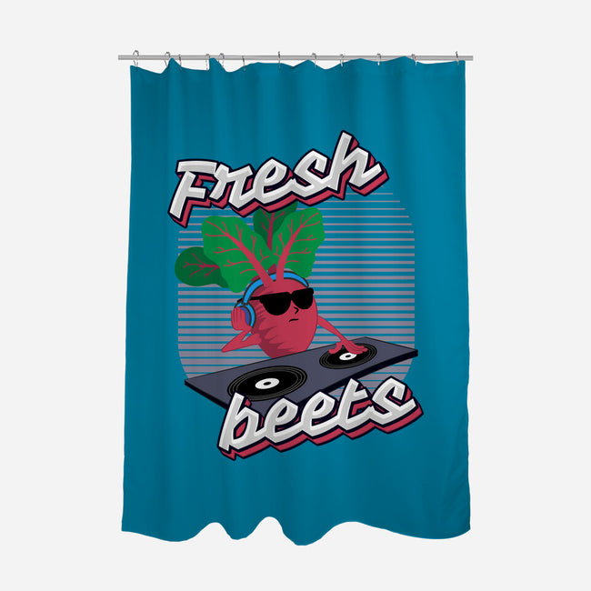 Fresh Beets-none polyester shower curtain-RoboMega