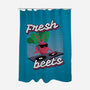 Fresh Beets-none polyester shower curtain-RoboMega