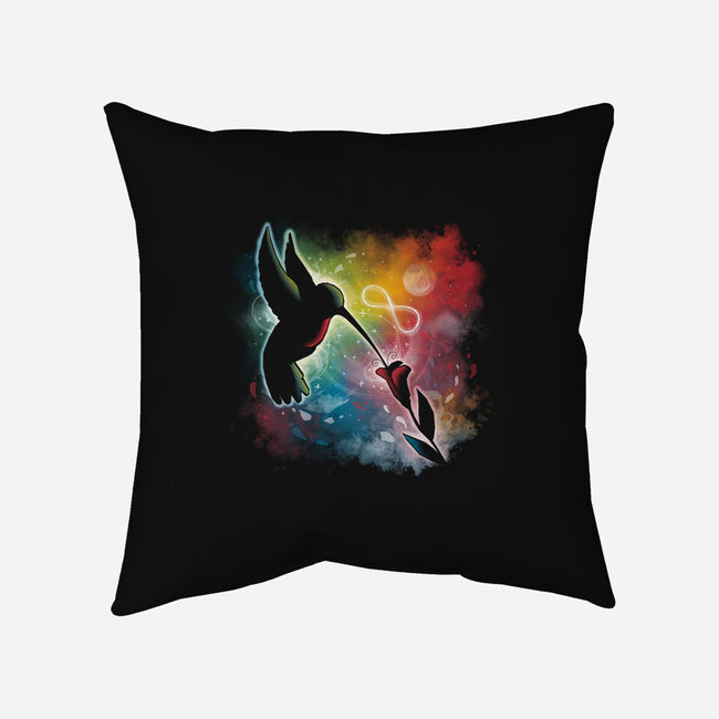 Humming Bird Colors-none removable cover w insert throw pillow-Vallina84