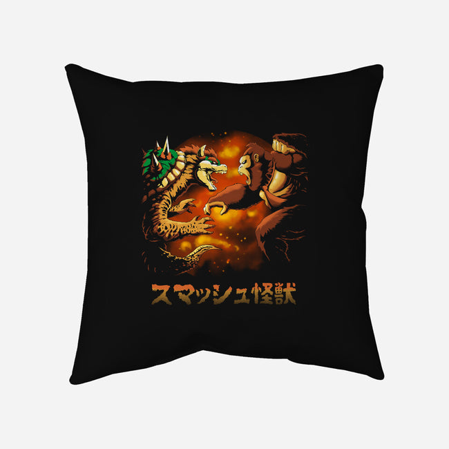 Smash Kaiju-none removable cover w insert throw pillow-Andriu