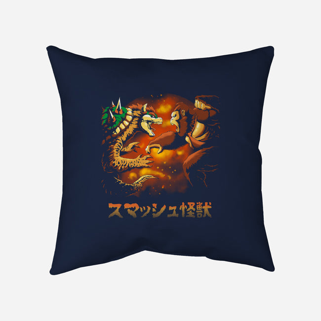 Smash Kaiju-none removable cover w insert throw pillow-Andriu