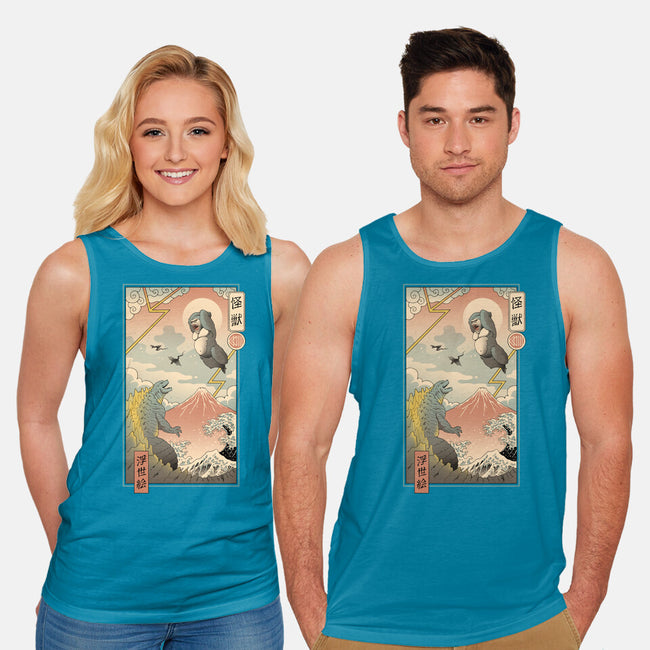 Kaiju Fight In Edo-unisex basic tank-vp021