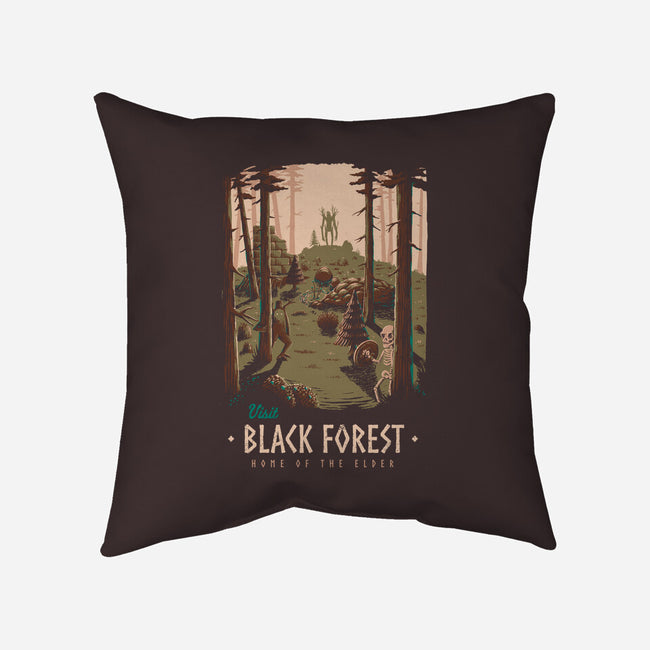 Black Forest-none removable cover w insert throw pillow-Azafran