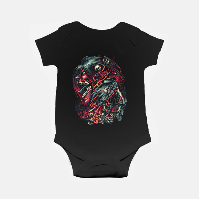 Break the Walls Down-baby basic onesie-glitchygorilla
