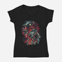 Break the Walls Down-womens v-neck tee-glitchygorilla