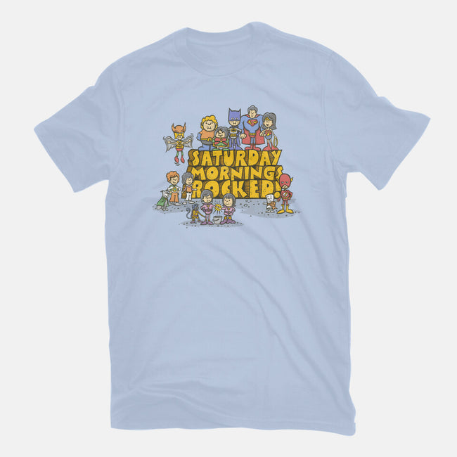 Saturday Mornings Rocked!-womens basic tee-kg07