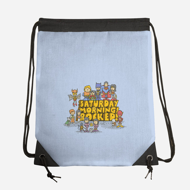 Saturday Mornings Rocked!-none drawstring bag-kg07