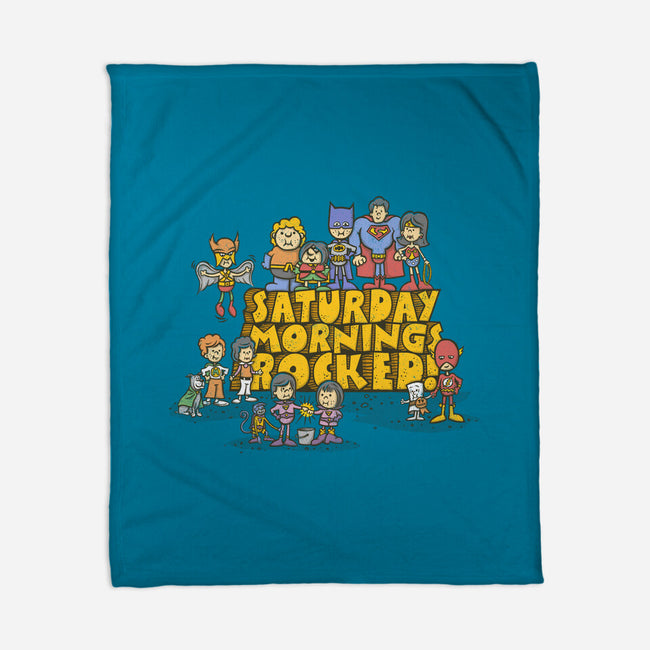 Saturday Mornings Rocked!-none fleece blanket-kg07