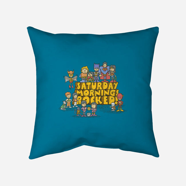 Saturday Mornings Rocked!-none removable cover w insert throw pillow-kg07