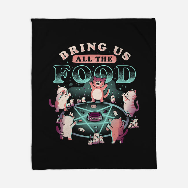 Bring Us All the Food-none fleece blanket-eduely