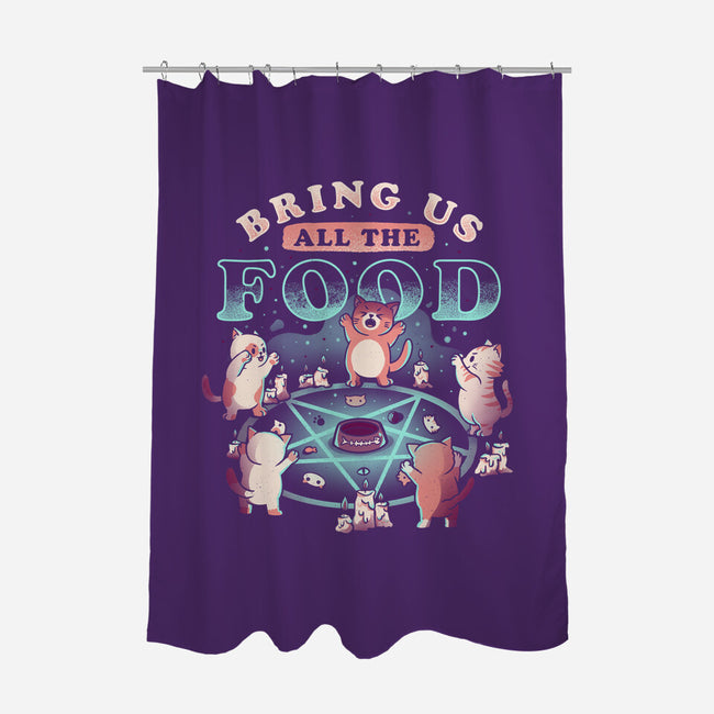 Bring Us All the Food-none polyester shower curtain-eduely