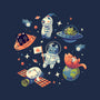Cats in Space-unisex basic tee-Geekydog