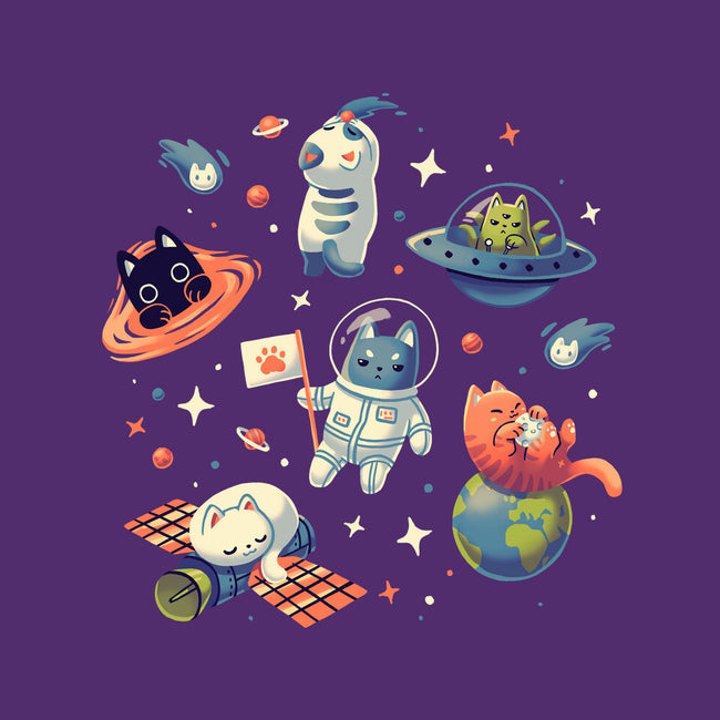 Cats in Space-none stretched canvas-Geekydog