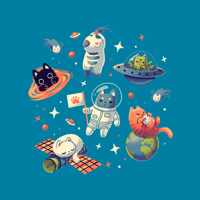 Cats in Space-none stretched canvas-Geekydog