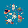 Cats in Space-womens off shoulder sweatshirt-Geekydog