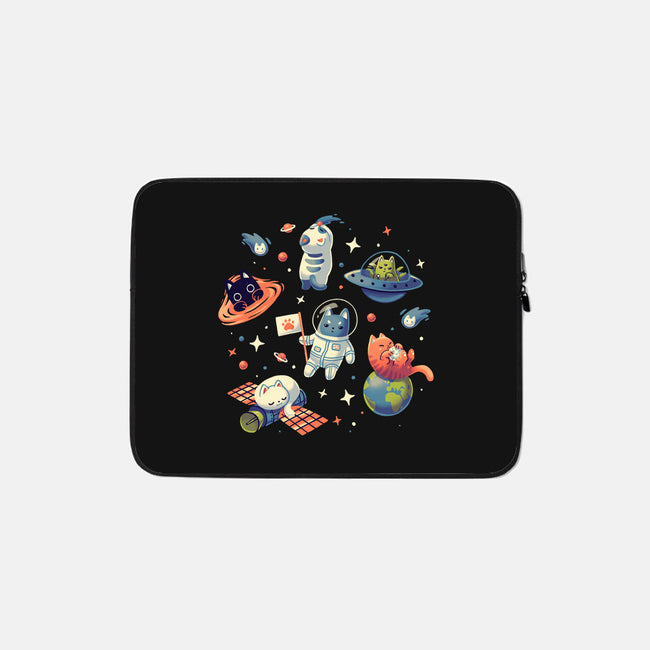 Cats in Space-none zippered laptop sleeve-Geekydog