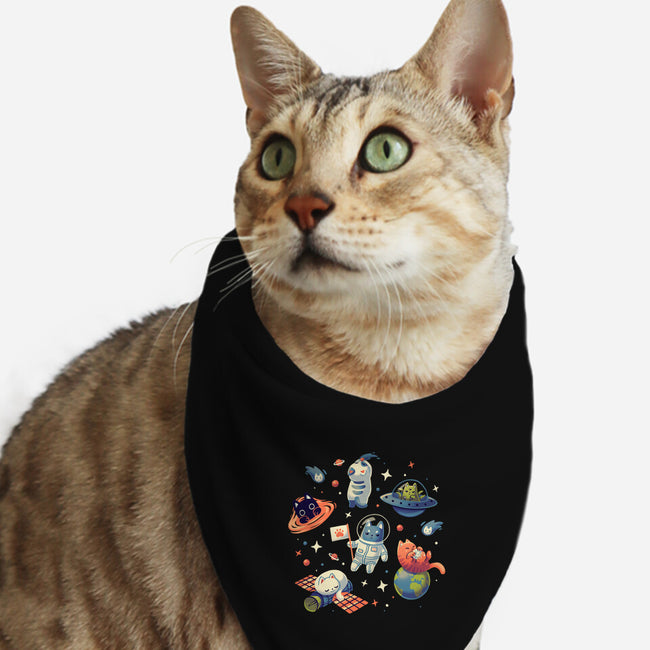 Cats in Space-cat bandana pet collar-Geekydog