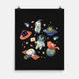 Cats in Space-none matte poster-Geekydog