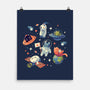Cats in Space-none matte poster-Geekydog