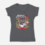 Metallicat-womens v-neck tee-NemiMakeit