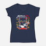 Metallicat-womens v-neck tee-NemiMakeit