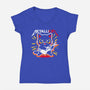 Metallicat-womens v-neck tee-NemiMakeit