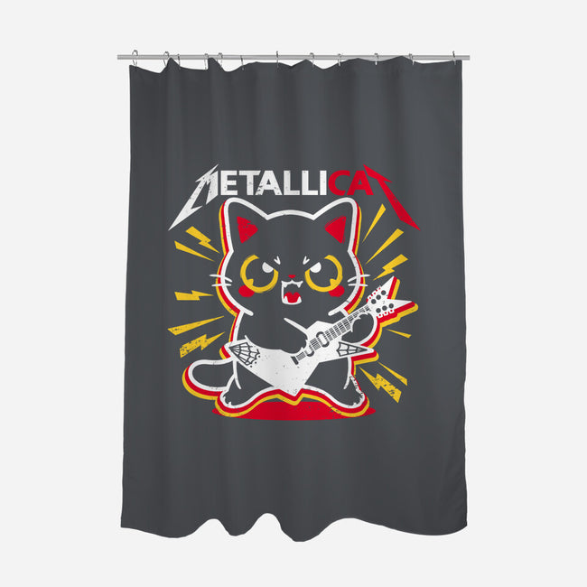 Metallicat-none polyester shower curtain-NemiMakeit