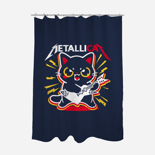 Metallicat-none polyester shower curtain-NemiMakeit