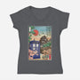 The Tardis in Japan-womens v-neck tee-DrMonekers