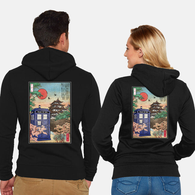The Tardis in Japan-unisex zip-up sweatshirt-DrMonekers