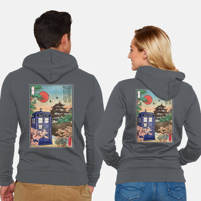 The Tardis in Japan-unisex zip-up sweatshirt-DrMonekers