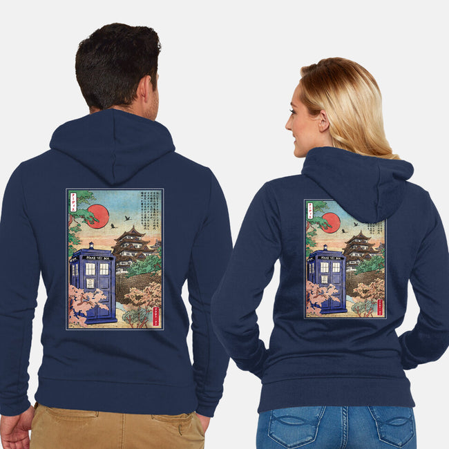 The Tardis in Japan-unisex zip-up sweatshirt-DrMonekers
