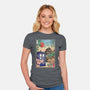 The Tardis in Japan-womens fitted tee-DrMonekers